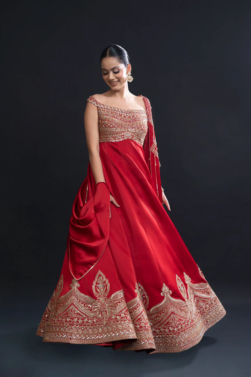 Red Anarkali