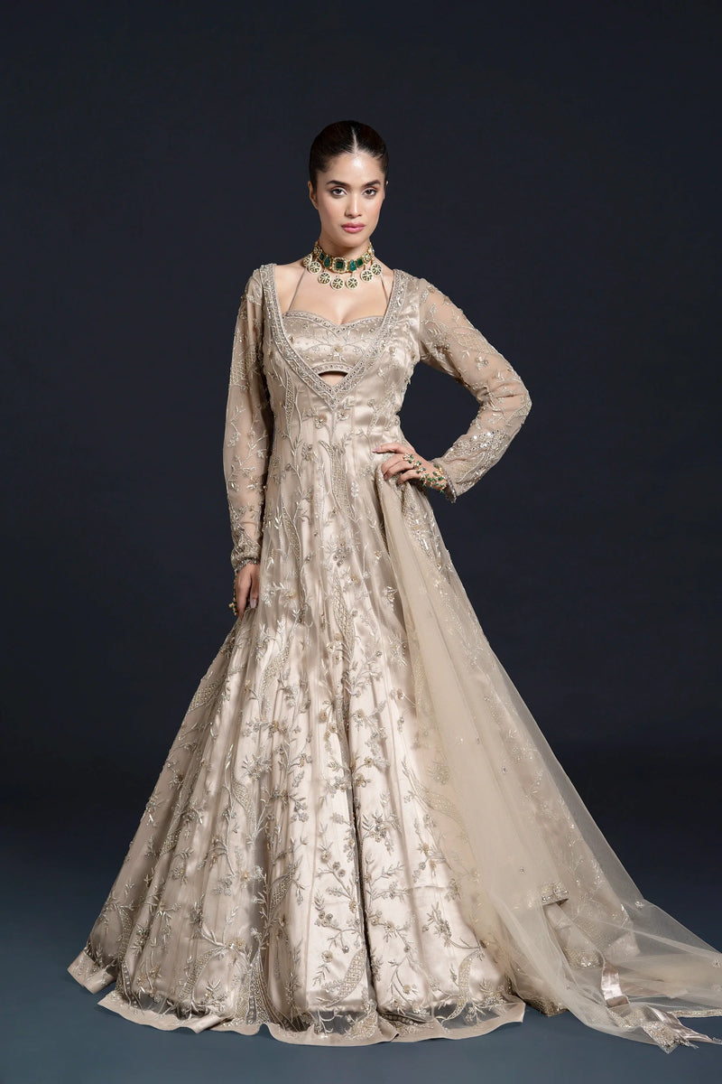 Light Olive Green Anarkali