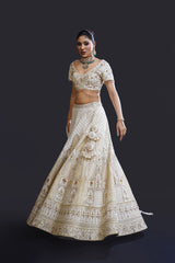 Ivory Embroidered Bridal Lehenga