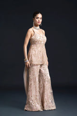 Peach Pink Sharara Set