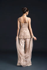 Peach Pink Sharara Set