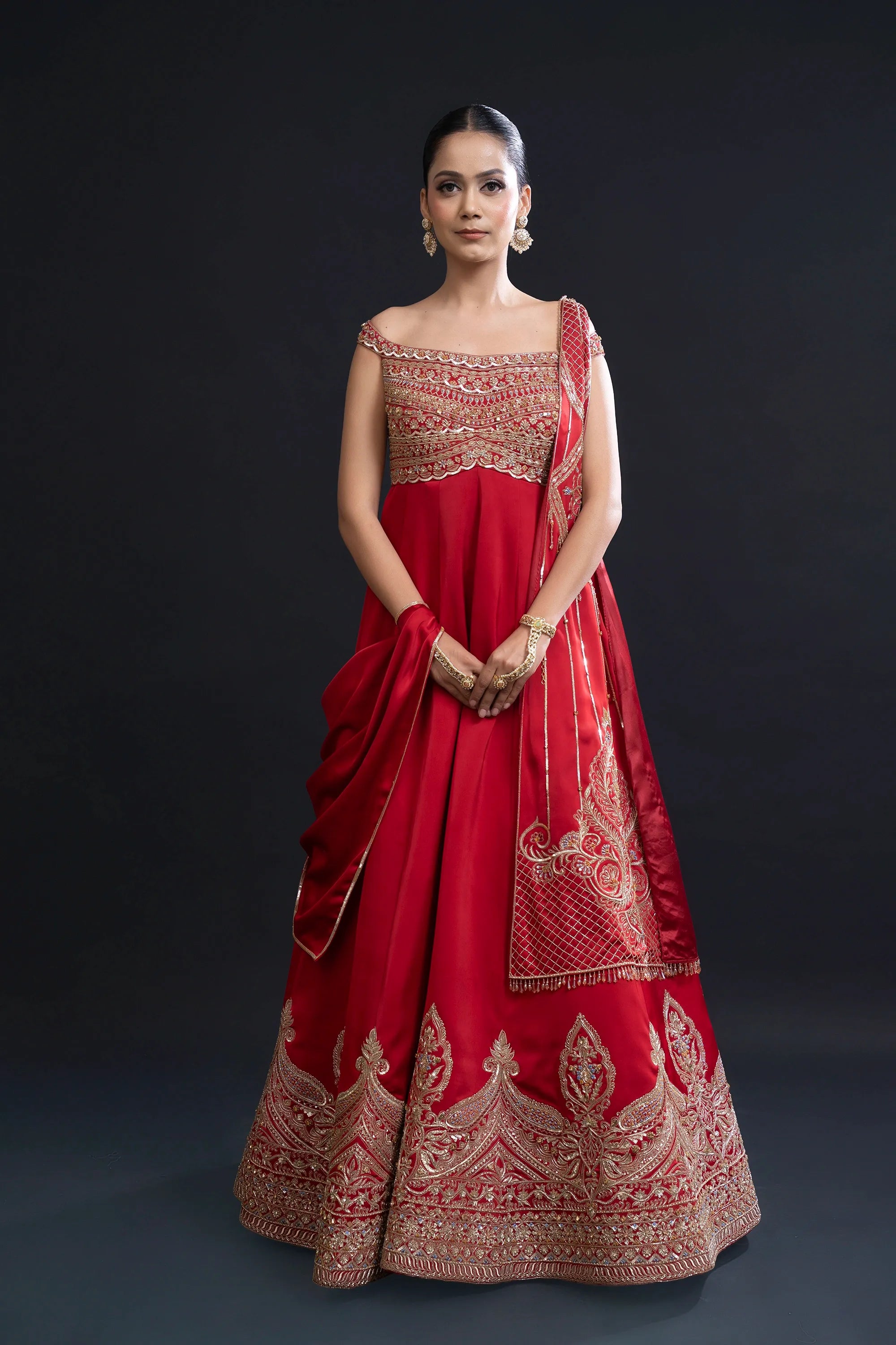 Red Anarkali