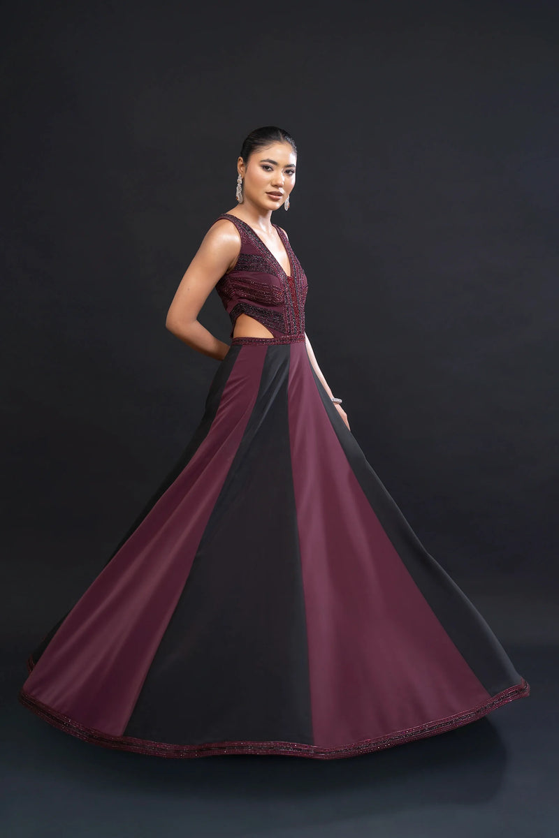 Wine and Black Gown