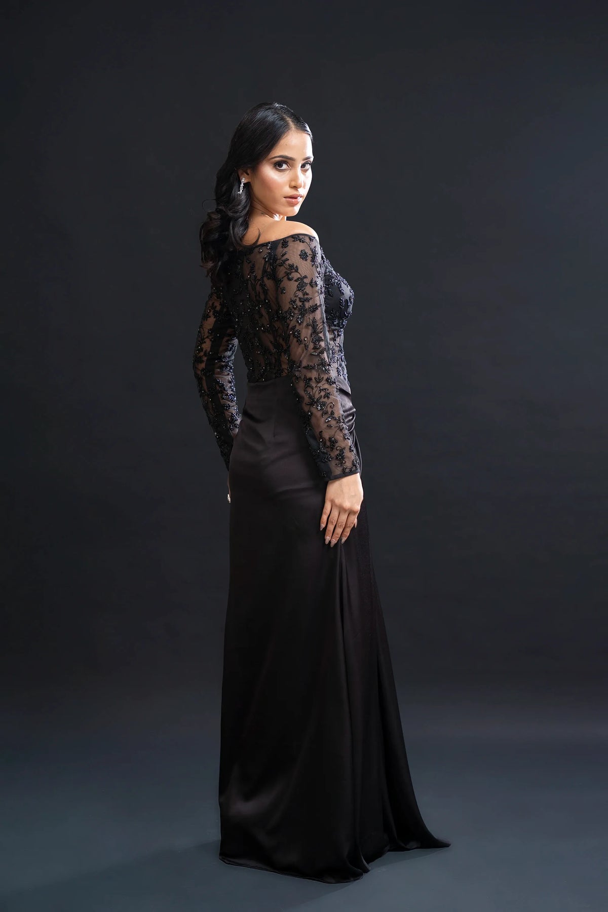 Black Drape Gown
