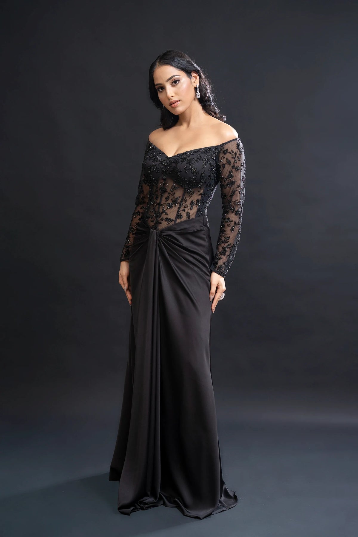 Black Drape Gown