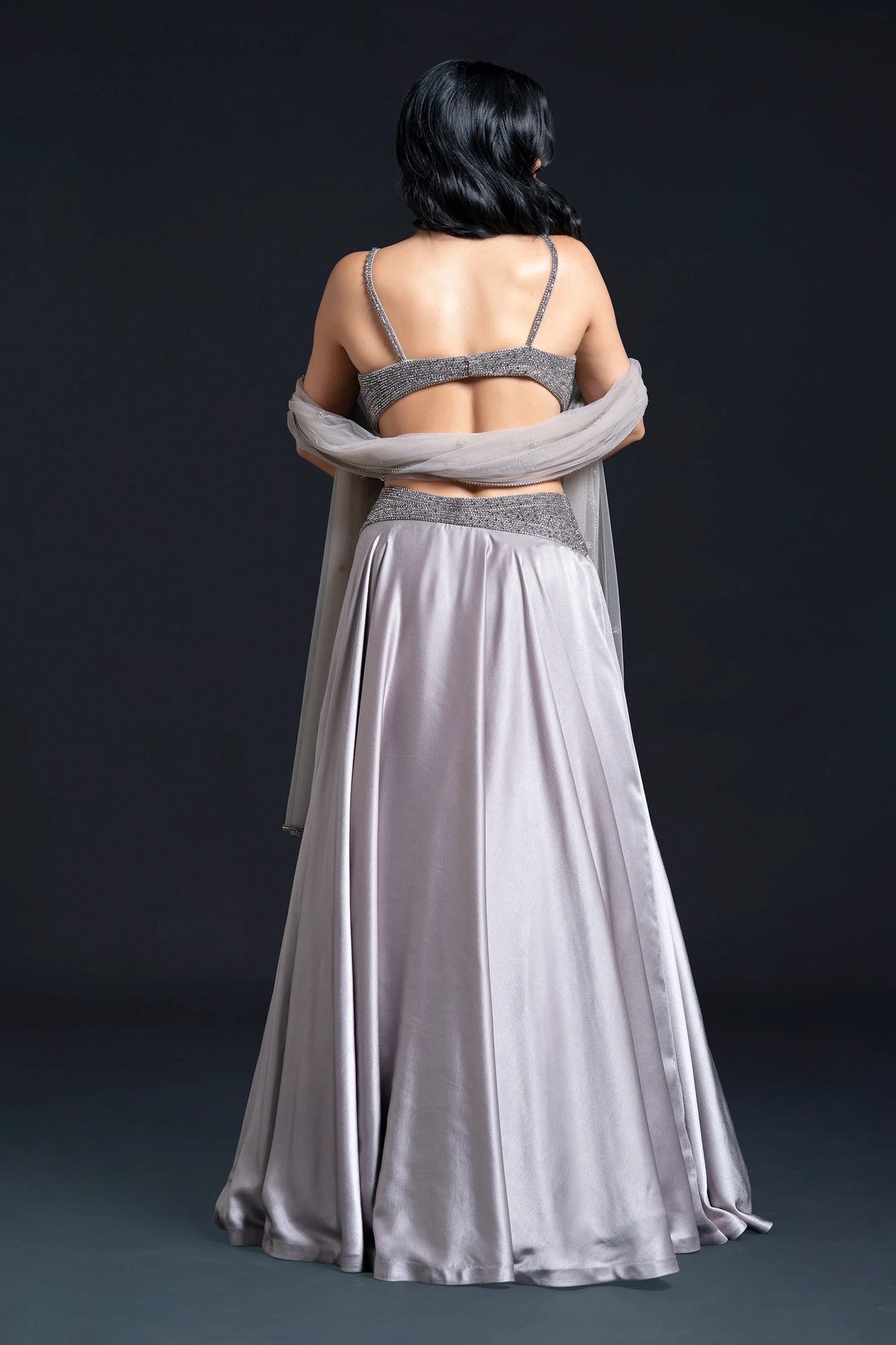 Grey Skirt Set