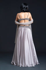 Grey Skirt Set