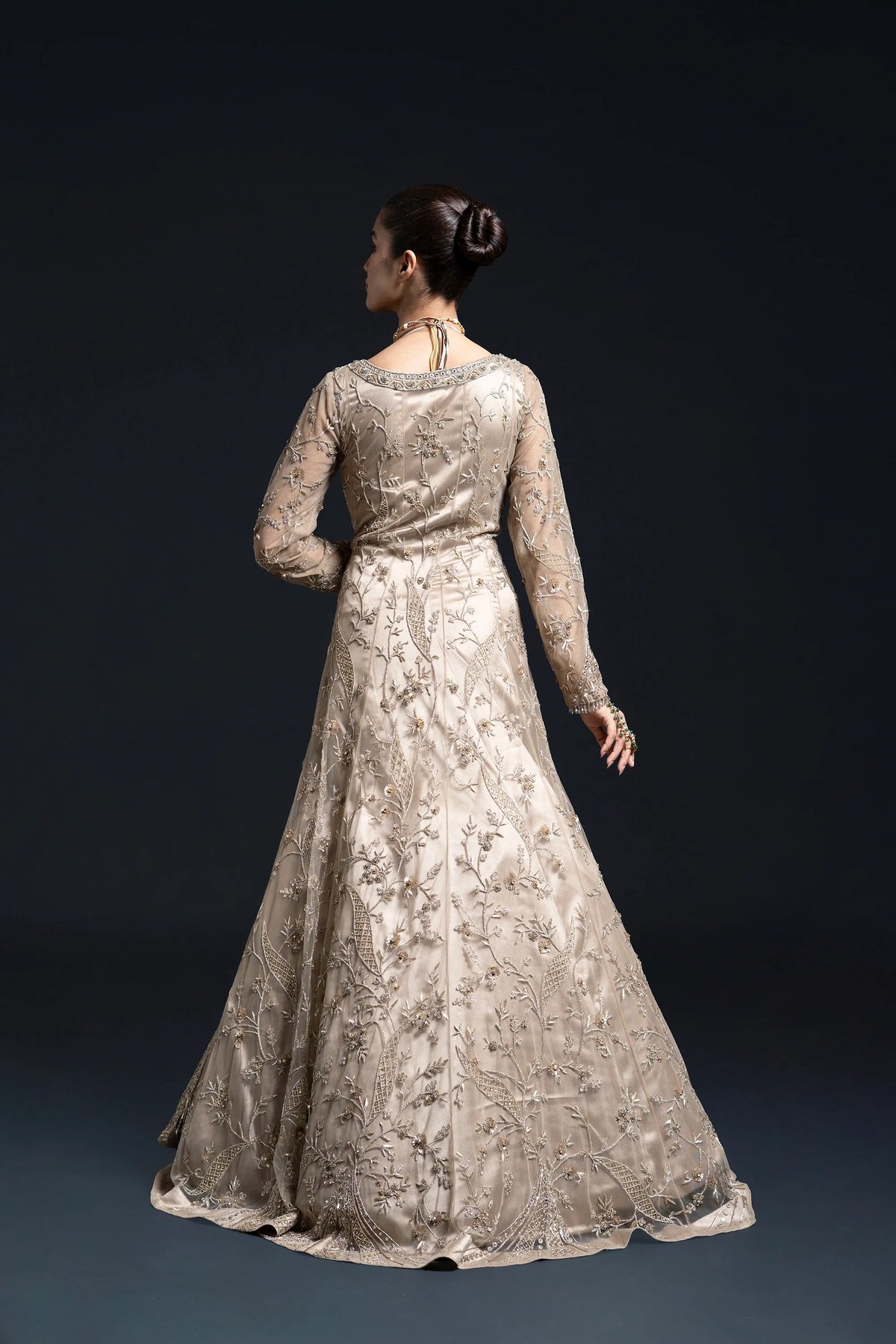 Light Olive Green Anarkali