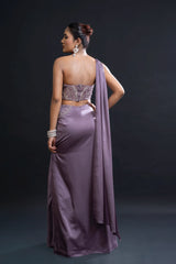 Mauve Drape Saree