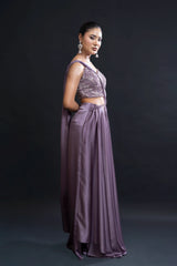 Mauve Drape Saree