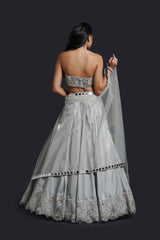 Mint Green Cape Lehenga