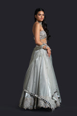 Mint Green Cape Lehenga