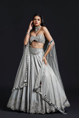 Mint Green Cape Lehenga