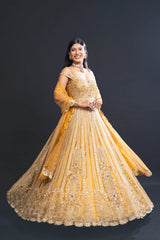 Mustard Yellow Anarkali