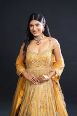 Mustard Yellow Anarkali