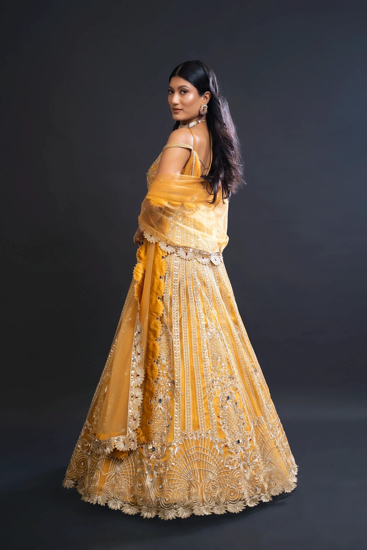 Mustard Yellow Anarkali