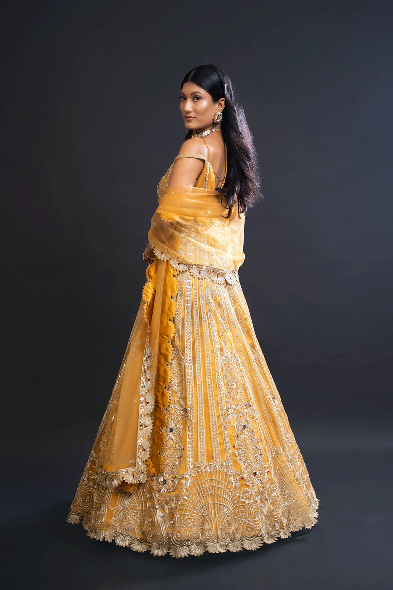 Mustard Yellow Anarkali