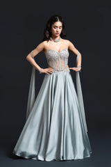 sage green skirt set